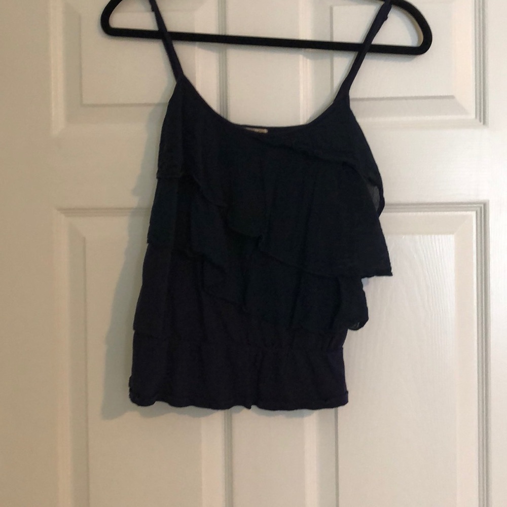 Navy Crop Top